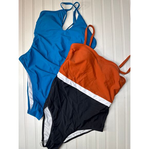 NWT Cupshe One Piece Swimsuit Cut Out Halter & Square Neck Beach Swim BUNDLE S - Picture 1 of 6